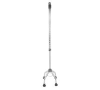 ORFOFE Adjustable Quad Walking Stick for Elderly with Ergonomic Non-Slip Handle Lightweight Steel Frame Trekking Pole for Stability and Practical Walking Aid for Seniors
