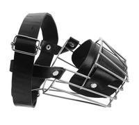 ORFOFE Adjustable Stainless Steel Dog Muzzle Medium Anti-bite Basket Design Breathable Mouth Cover for Drinking and Training German Shepherd Puppies