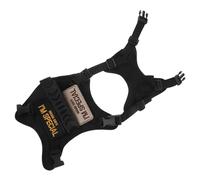 ORFOFE Adjustable Tactical Cat Harness with Padded Vest and Metal Leash Hook Pet Walking Vest for Training and Outdoor Use Black for Cats and Small Dogs