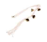 ORFOFE Adjustable Vintage Hanging Door Bell Pendant Cotton Rope Knob Hanger Rustic Retro Style Decorative Door Pendant for Home Garden School Cafe Use Indoor Outdoor Charm