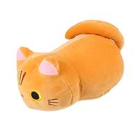 ORFOFE Adorable Cat Plush Hugging Pillow Soft Comfortable Cartoon Bolster for Adults for Home Decor and Gift Ideas Orange