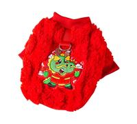 ORFOFE Adorable Dragon Pattern Dog Sweater Winter Dog Apparel Warm Wearable Pet Costume with Bright Red Color Festive Chinese Year Outfit Easy to Clean and Puppy Clothing