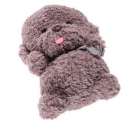 ORFOFE Adorable Grey Bichon Frise Plush Dog Lightweight Soft Stuffed Puppy Doll Birthday Cozy Cuddle Companion