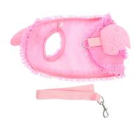 ORFOFE Adorable Pet Harness for Dogs and Cats Breathable Angel Design Lightweight Chest Straps with Random Traction Buckle Color for Fashionable Pet Walks Pink s