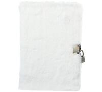 ORFOFE Adorable Plush Journal Notebook Lock Design Fluffy Notepad for and Boys Great for Schools and Offices