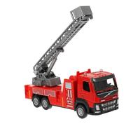 ORFOFE Alloy Metal Model Friction-powered Safe Early Learning Vehicle Enhances Hand-eye Coordination and Fire Truck Knowledge for Boys