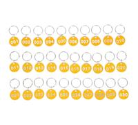 ORFOFE Aluminium Labels Key Metal Luggage Ring Id Tags Storage Yellow for with Classification Feature Left Hotels