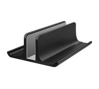 ORFOFE Aluminum Alloy Laptop Cooler Rack Vertical Stand for Desk Cooling | Black Finish, Anti Slip Base, Easy Installation, Heat Dissipation Support, Fits Laptop Use