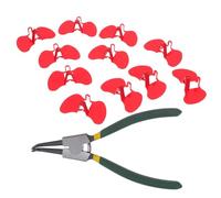 ORFOFE Anti-pecking Chicken Glasses with Installation Pliers Red Pinless Poultry Eyewear for Fighting Prevention Suitable for Egg-laying Hens Broilers Range Farming Enhancing Productivity