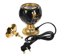 ORFOFE Arabic Electric Incense Burner Ceramic Plug-in Censer Black Ac230v Vintage Decorative Aromatherapy Holder for Home Yoga Room