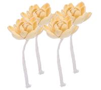 ORFOFE Aromatic Dried Flowers for Essential Oil Diffuser, Handmade Natural Sleep Lotus Floral Arrangement, 4pcs Set for Home and Office Fragrance Decor