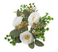 ORFOFE Artificial Detail Cloth Candle Plastic Silk Ring Flower Wreath