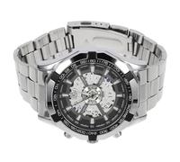 ORFOFE Automatic Mechanical Wrist Watch and Stainless Steel Band for Men with Hollowed-Out Carving Elegant Round Analog Male Watch Suitable for Business and Daily Wear