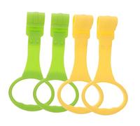 ORFOFE Baby Stand up Pull Rings Crib Hand Pull Rings for Infants with Sturdy Plastic 4pcs Set in Yellow and Green for Learning to Walk and Playpen Use Random Style