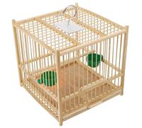 ORFOFE Bamboo Woven Birdcage Small Bird Holder Cage for Finches Pigeon Supplies Bird Carrier Comfortable Home for Birds Elegant Decor for Home