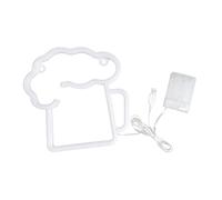 ORFOFE Bar Beer Mug Neon Wall Light LED Sign for Indoor Use Battery/USB Dual Power Easy to Hang Bright Decorative Lamp for Bedroom and Holiday Room