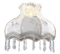 ORFOFE Beige Victorian Romantic Cloth Lamp Shade E27 Socket Soft Lighting Fine Workmanship Simple Structure Elegant Vintage Lampshade for Hotel