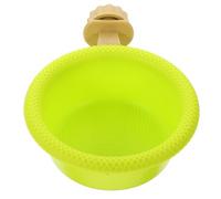 ORFOFE Bird Bath Hanging Bowl Plastic Nest Frame Multi-Functional Parrot Bathing and Feeding Tub for Cage Suitable for Cockatiel and Small Birds Water and Food Feeder