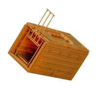 ORFOFE Bird Shower Cage for Small Birds Pigeon Cage with Feeding Box Plastic Parrot Bathing House Suitable for Mynas and Canaries at Home