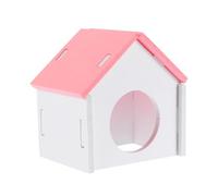 ORFOFE Bite-resistant Hamster House for Gerbils and Chinchillas, Pink Pvc Small Animal Hideout Providing a Cozy Sleeping Environment, for Resting and Playing