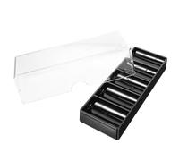 ORFOFE Black Acrylic Poker Chip Case Storage Box for Organised Chips | Carry Case Format, Tray-style Holder, Easy to Store and Sort Chips, Compact 100-yard Format
