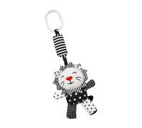 ORFOFE Black and White Animal Themed Crib Pendant with Wind Chime Sound for Sensory Early Development Adorable Hanging for Newborn Boys Stimulate Visual Awareness and Play