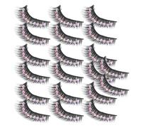 ORFOFE Black Rhinestone False Eyelashes Dramatic Fiber Lashes 10 Pairs for Women to Make Eyes Look Bigger, for Stage Performance and Makeup Enhancement