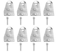 ORFOFE Blind Hold Down Brackets Silver 8 Sets with Pin Bolts for Quick Reinforcement on Venetian Blinds