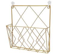 ORFOFE Book Stands for Display Metal Wall Mounted Magazine Storage Rack with Elegant Golden Wire Frame for Home and Classroom Organization