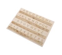 ORFOFE Braille Alphabet Board Tool Number Visually Trace Letter Beginner for Blind Tactile Sensory Labels Braille Books Touch The Blind Laber Wooden