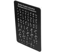 ORFOFE Braille Writing Board with Raised Dots and Punctuation for Beginners Black Braille Alphabet Learning Tool for Blind Students and Adults
