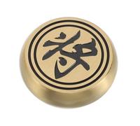 ORFOFE Brass round Calligraphy Paperweight 3.9cm Heavy Duty Chinese Chess Style Desk Accessory for Office and Home Painting Paper Holder