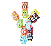 ORFOFE Bright Owl Wooden Blocks Stacking Toys for Boys and Girls Educational Building Blocks Hand-eye Coordination