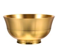 ORFOFE Buddhist Brass Bowl Delicate Worship Bowl for Desktop Adornment Ideal for Meditation and Spiritual Practices Elegant Brass Design for Ritual Use