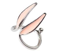 ORFOFE Bunny Ear Open Ring for Women Copper Jewelry Charming Fashion Accessory with Shiny Luster for Daily Wear and Parties