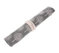 ORFOFE Canvas Paintbrush Roll-up Organizer Bag Large Capacity Pencil Wrap Case with Black White Tree Pattern, Washable Pen Holder for Artists and Students, Portable Brush Storage Pouch