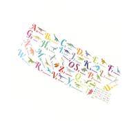 ORFOFE Cartoon Dinosaur Wall Stickers for Decor Alphabet DIY PVC Decals and Wall Art for Living Bedroom Bathroom Easy to Apply Smooth Surfaces