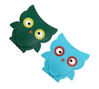 ORFOFE Cartoon Wipes Cover Lid for Babies, Portable Reusable Wet Tissue Caps in Blue and Green, Child-Friendly Wipe Accessories for Travel and Daily Use, 2pcs Set