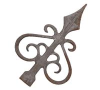 ORFOFE Cast Iron Fence Finial Pointed Top Decorative Post Caps Garden and Gate Fence Decor Accessory with European Style Design for Outdoor Security and Aesthetic Enhancement