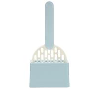 ORFOFE Cat Litter Scoop Set 2 Pieces with Holder White and Blue Large Tofu Cat Litter Shovel for Efficient Pet Cleanup