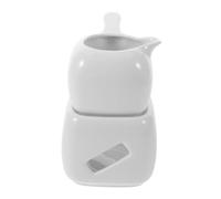 ORFOFE Ceramic Aromatherapy Oil Burner Convenient Operation White Tealight Candle Holder for Housewarming Present and Spa Use