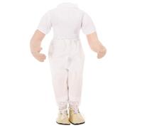 ORFOFE Ceramic Doll Body Part DIY Craft for Handmade Doll Figure with Bent Arms and Straight Legs Stable Material for Dress-up and Imaginative Play