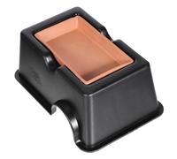 ORFOFE Ceramic Reptile Hide Cave with Feeder Dish Large Humidified Shelter for Lizards Snakes Pets Terrarium Decoration and Secure Hiding Spot