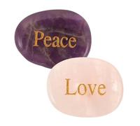 ORFOFE Chakra Healing Stones Engraved Crystals with Inspirational Words Pocket Worry Stones for Anxiety Relief Spiritual Women and Men