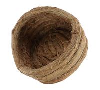 ORFOFE Chicken Coop Woven Nest Bird Breeding Nest Straw Dark Brown