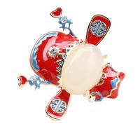 ORFOFE Chinese Style Retro Number One Scholar Brooch for Women, Copper Figurine Pin with Vintage Design, Elegant Brooch Pin Suitable for Jackets and Sweaters