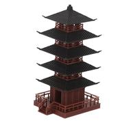 ORFOFE Chinese Tower Model Pagoda Figurine Rustic Home Decor Lightweight Landscape Ornament for Garden Bonsai Desktop Display