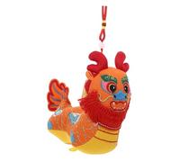 ORFOFE Chinese Year Dragon Plush Kawaii Stuffed Doll with Lanyard Portable Hanging Ornament for Car Home Decoration