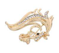 ORFOFE Chinese Zodiac Horse Rhinestone Brooch Gold Hollow Horse Lapel Pin for Chinese New Year 2026, Horse-Shaped Aesthetic Jewelry Pin, Animal Brooch Accessories for Party and Outfit