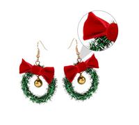 ORFOFE Christmas Bell Garland Earrings Stylish European and American Style Ear Jewelry for Holiday Party and Family Reunion Gold Dangly Xmas Accessories for Women